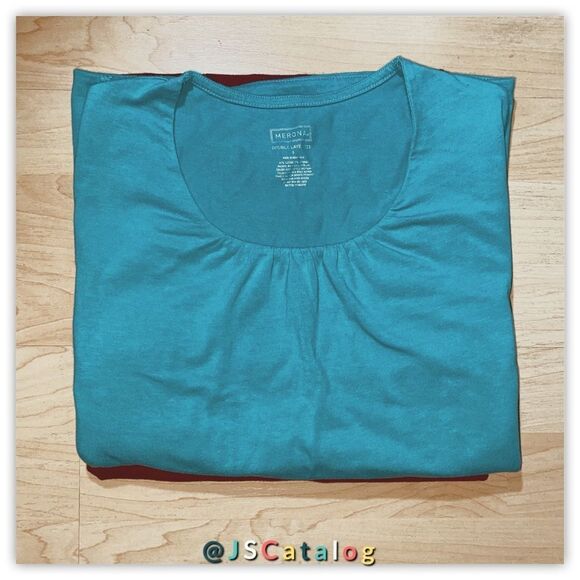 Merona 3/4 Sleeves Crew Neck Cotton Basic Tee - S - Picture 2 of 3